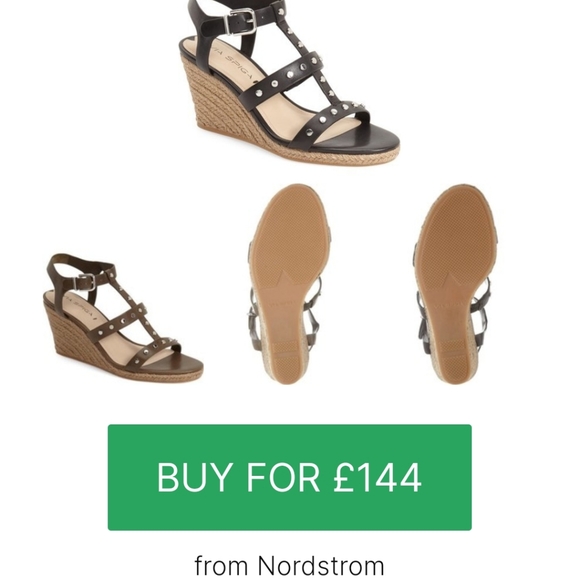 💃💃 2/$90 Via Spiga Leather 'Indya' Wedge Sandals - Picture 2 of 7